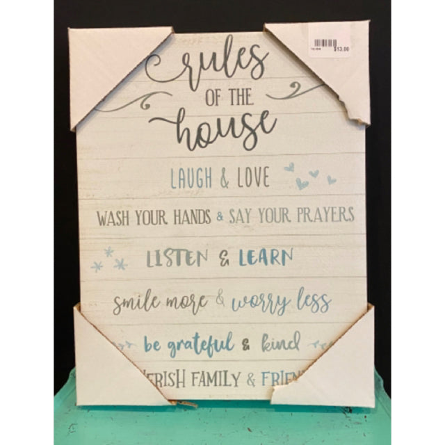 Rules Of The House Canvas