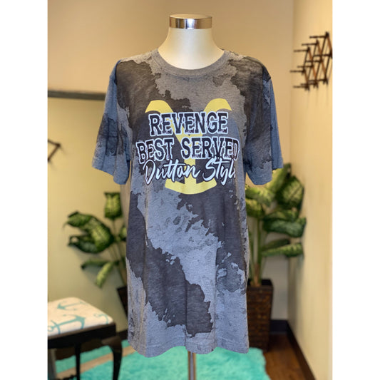 Revenge Best Served Dutton Style Graphic Tee - Size Large