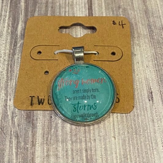 Two Blessings Necklace Charm - Strong Women