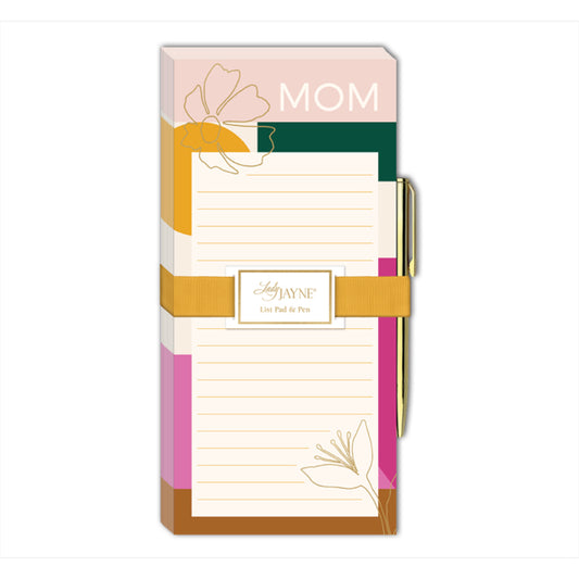 Mom Magnetic List Pad With Pen