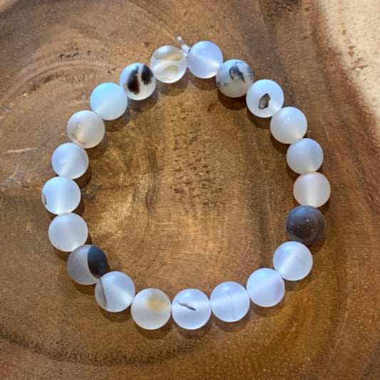 Inga Ann's Beaded Bracelet - Marine Agate