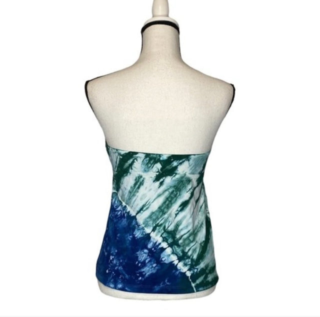 Lucky Brand Tie-Dyed Strapless Tankini - Size Small
