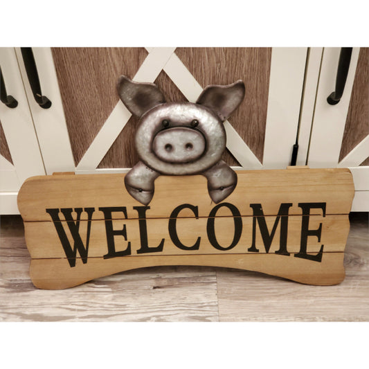 Welcome Pig Sign
