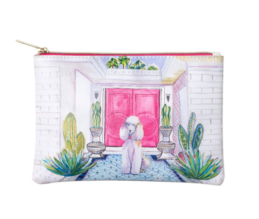 Palm Springs Poodle Glam Pouch