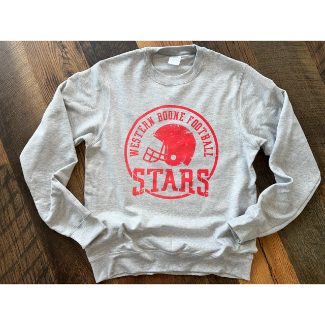 Western Boone Stars Football Sweatshirt - Size Large