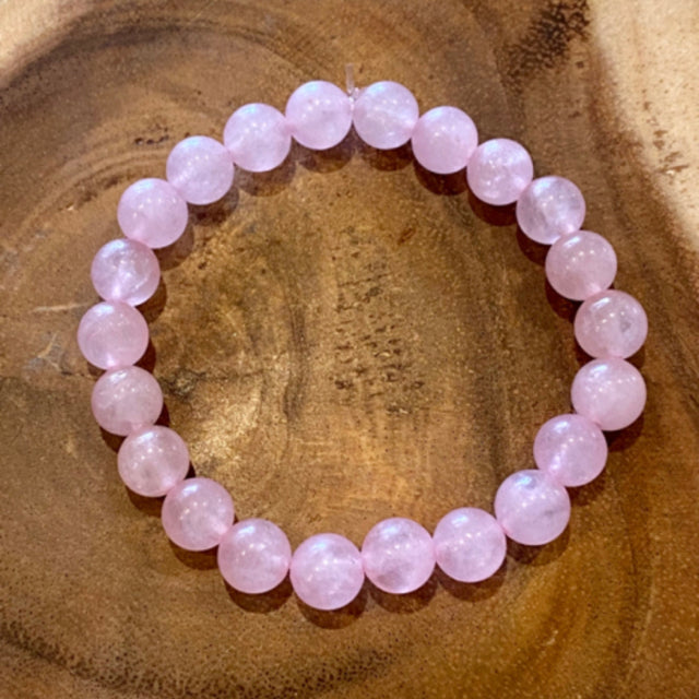 Inga Ann's Beaded Bracelet - Rose Quartz