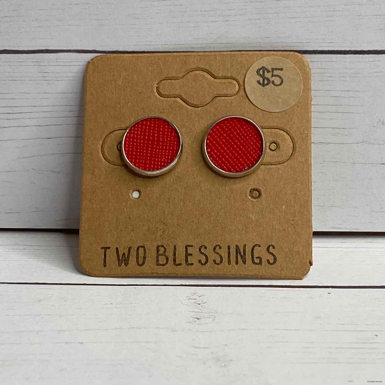Two Blessings - Red Post Earrings