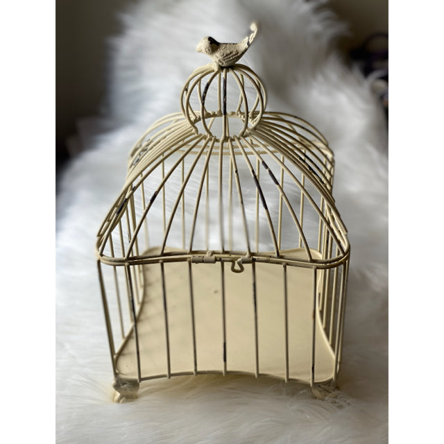 Distressed Metal Decorative Bird Cage