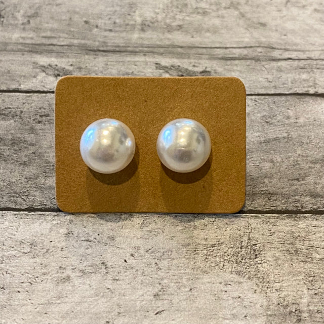 Faux Pearl Earrings - Large