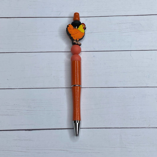 Beaded Ink Pen - Rooster