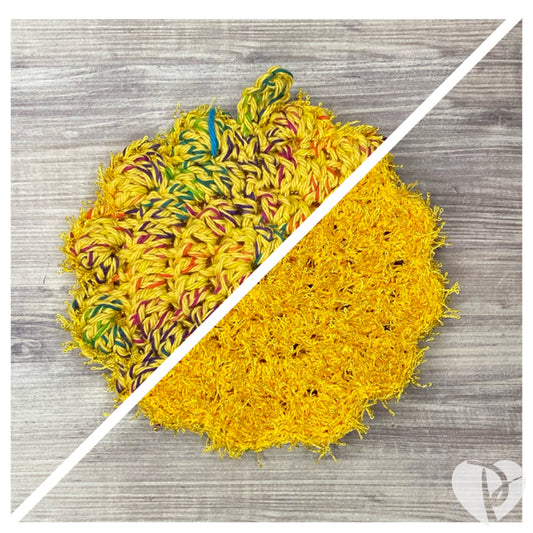 2-Sided Bath Sponge - Yellow/Multicolor