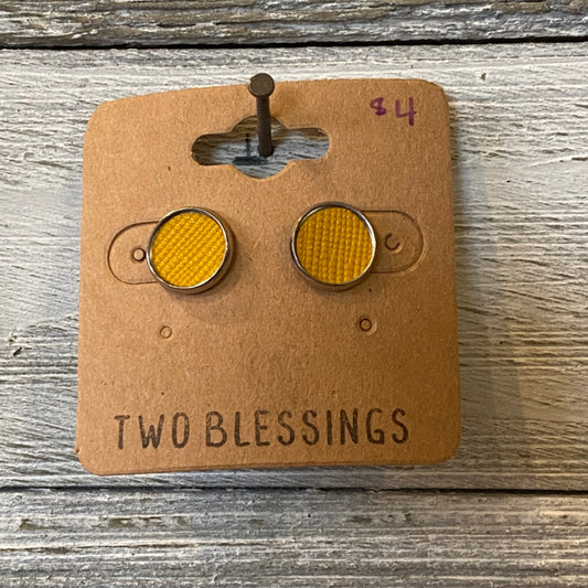 Two Blessings Earrings - Mustard Yellow