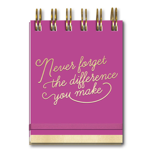 Never Forget The Difference You Make Spiral Notepad