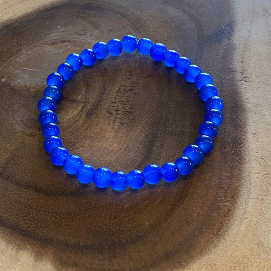 Inga Ann's Beaded Bracelet - Sapphire Glass